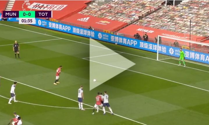 Bruno Fernandes strzela z rzutu karnego na 1-0 z Tottenhamem [VIDEO]